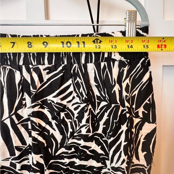 Panama Jack Women’s Large Wide Leg Linen Blend Pant Pockets Resort Vacation Leaf - Picture 6 of 8